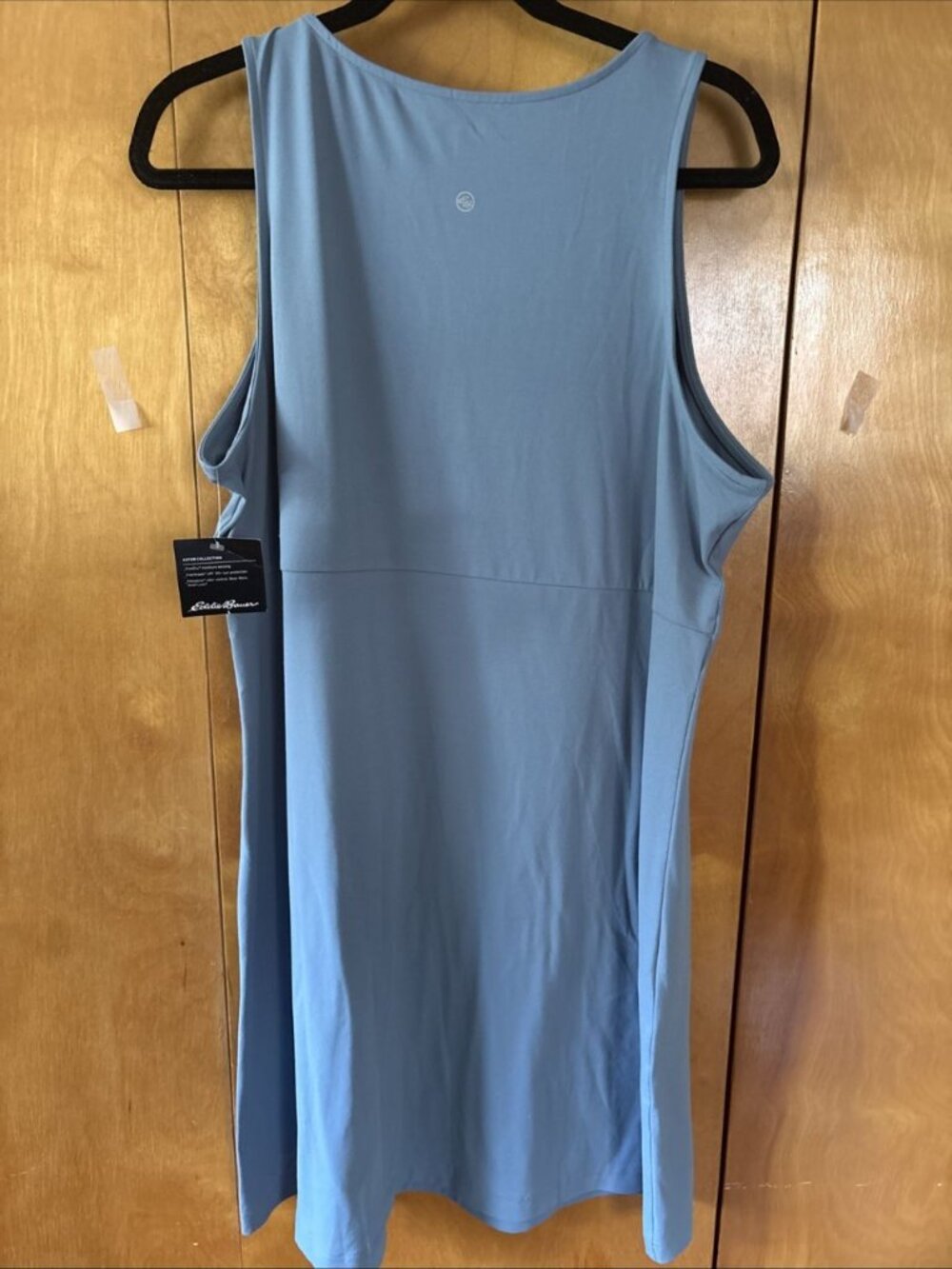 Eddie Bauer Aster Sleeveless Empire Waist Chambray Blue Athletic Casual Dress XL - Picture 5 of 12